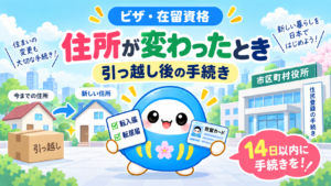 ビザ・在留資格｜住所が変わったとき｜引っ越し後の手続き